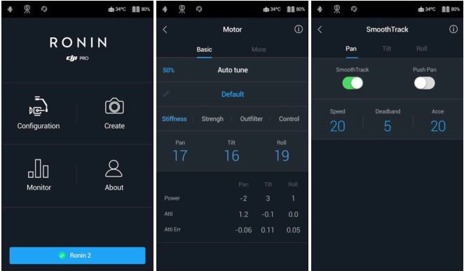 sử dụng ronin S qua app DJI Ronin