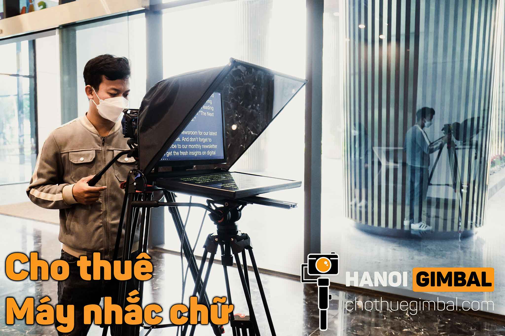 Cho thuê máy nhắc chữ